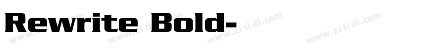 Rewrite Bold字体转换